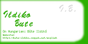 ildiko bute business card